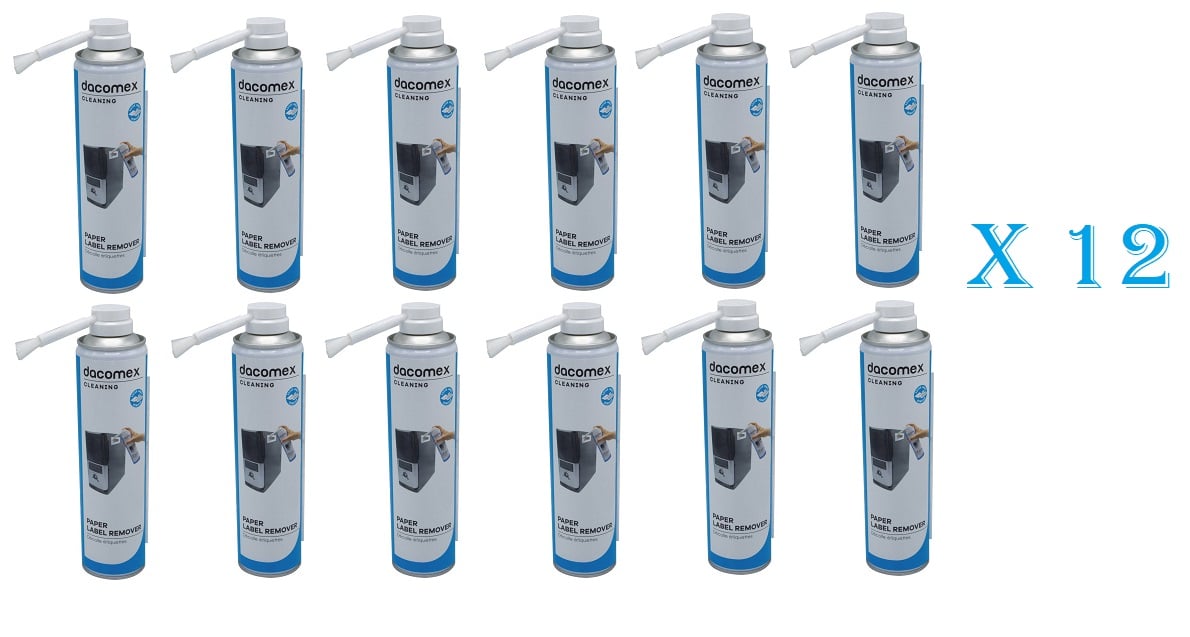 DACOMEX Décolle étiquette aérosol 500ml Lot de 12