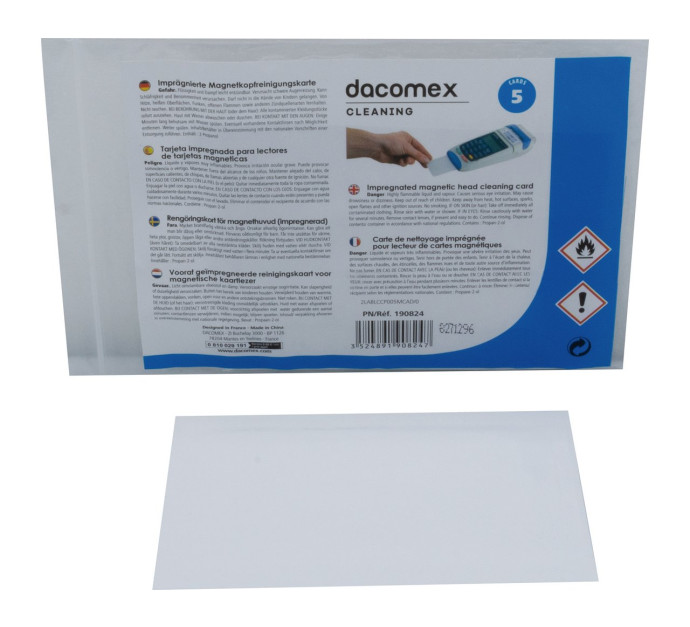 DACOMEX Pack de 5 cartes de nettoyage pour lecteur de cartes – Image 3