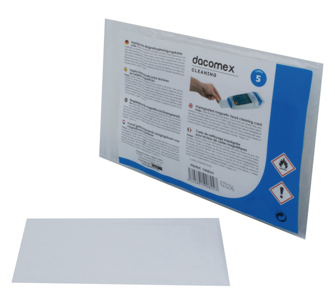 DACOMEX Pack de 5 cartes de nettoyage pour lecteur de cartes